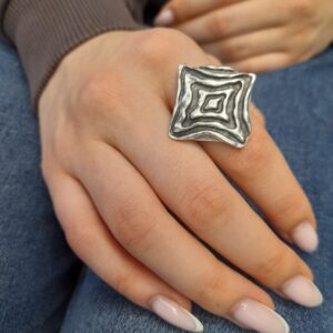 Кольцо "Ромб" (чернение)